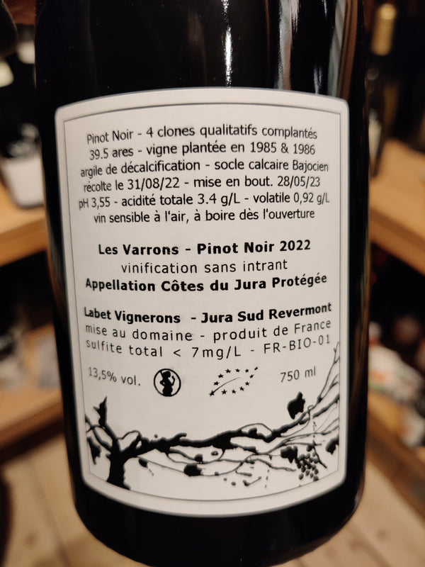 2022 Les Varrons “Clonal”, Pinot Noir, Domaine Labet
