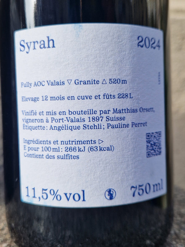 2024 Syrah, Cuvee Jeanne , Matthias Orsett